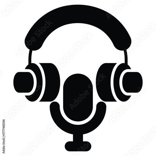 Podcast Icon for Broadcasting Audio Episodes and Online Media