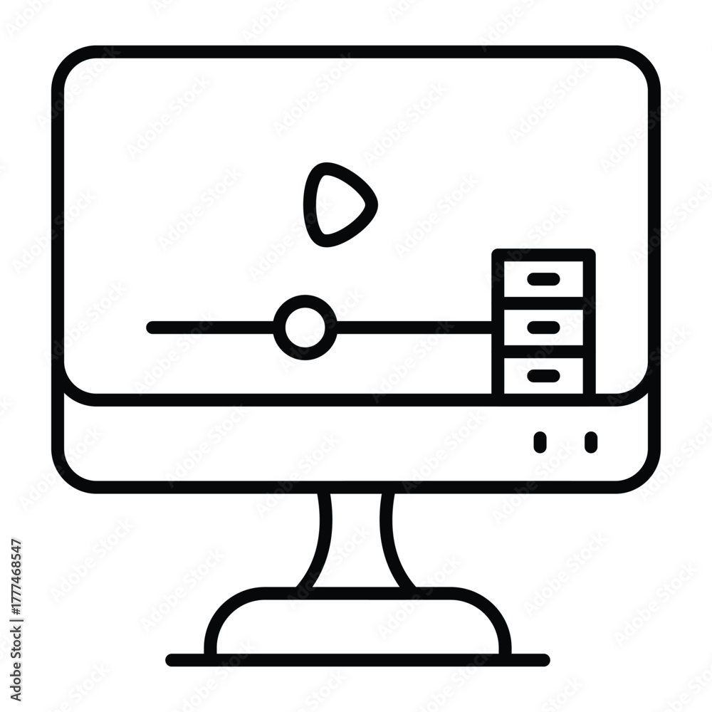 Fototapeta premium Video Quality Icon for Streaming Player and Display Control