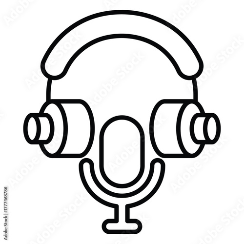 Podcast Icon for Broadcasting Audio Episodes and Online Media