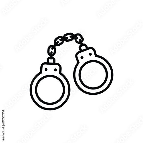 Handcuff icon representing crime, arrest, and law enforcement
