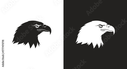 Majestic Eagle Head Logo Design Vector Illustration
