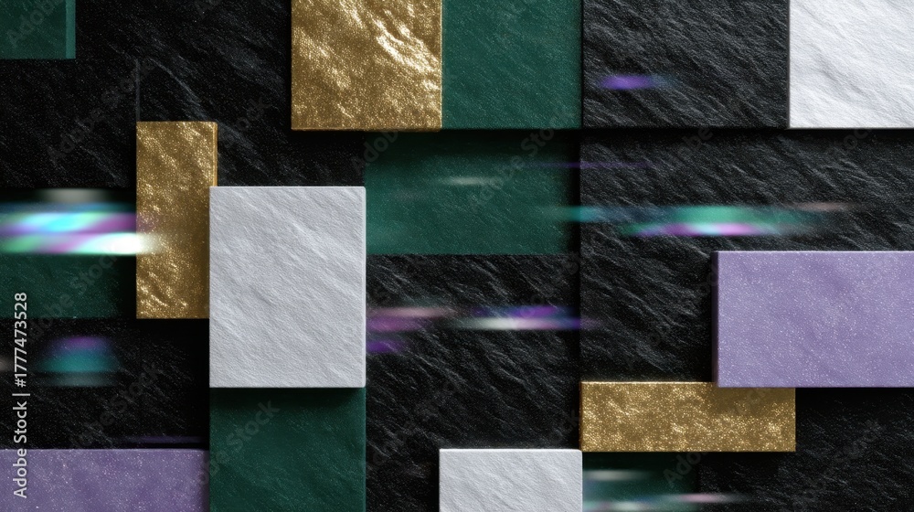 Fototapeta premium Traditional Mosaic Pattern with Layered Textures in Digital Format