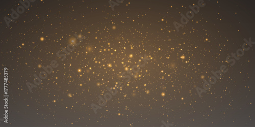 Magic gold dust or glowing energy particles.