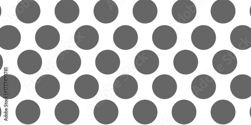 Seamless pattern. Big dots wallpaper. Circles ornament. Polka dot motif. Circular figures backdrop. Rounds background. Dotted motif. Vector image. Digital paper, textile print, web design, abstract.