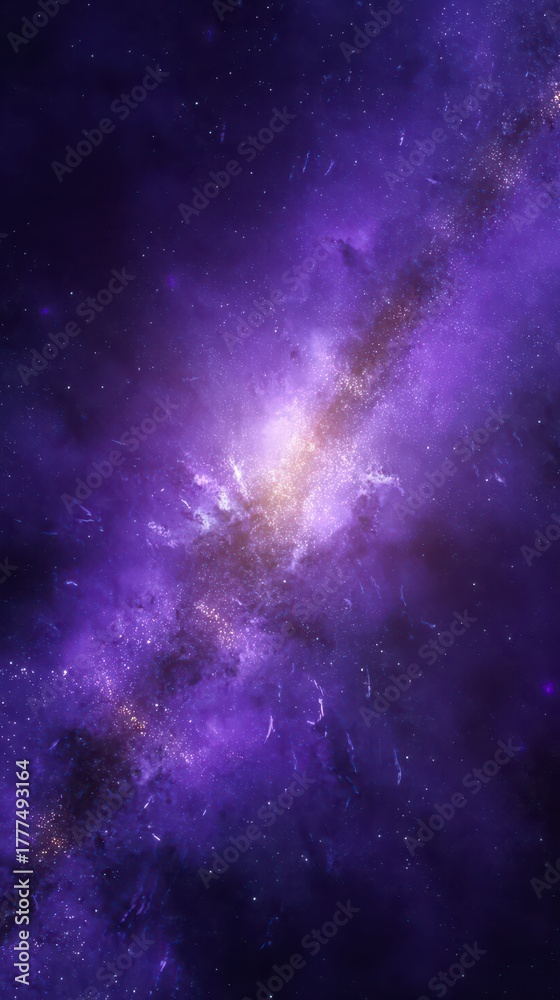 Fototapeta premium Mystical Celestial Tapestry: A mesmerizing cosmic expanse unfolds, showcasing a vibrant display of swirling nebulae, capturing the awe-inspiring beauty of the universe.