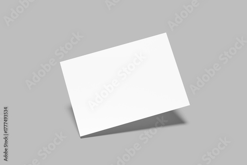 Foto A5 Landscape Flyer Blank Mockup