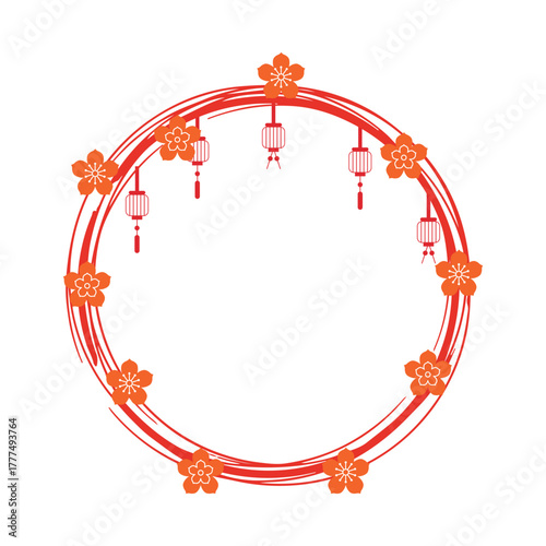 Chinese New Year Circle Frame