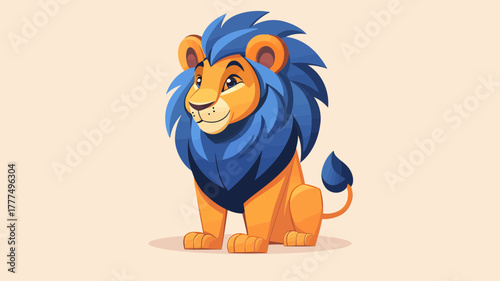 Majestic Lion Illustration: A stunning illustration of a vibrant lion, featuring a regal mane, symbolizing courage and strength. The lion embodies authority.