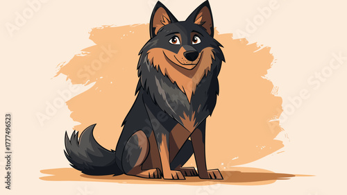 Dog Illustration: An endearing canine with a charming smile is brought to life through whimsical illustration, embodying the playful spirit and friendly nature of dogs.