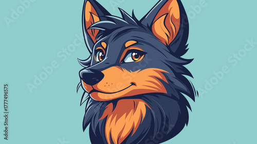 Loyal Companion: A captivating illustration of a friendly dog, exuding warmth and charm against a calming backdrop.