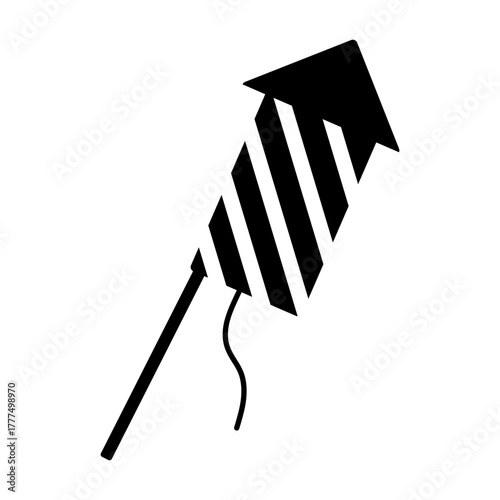 striped firework firecracker vector silhouette