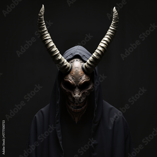 Skull terror on black background