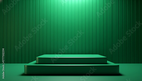empty room with green wall and chair