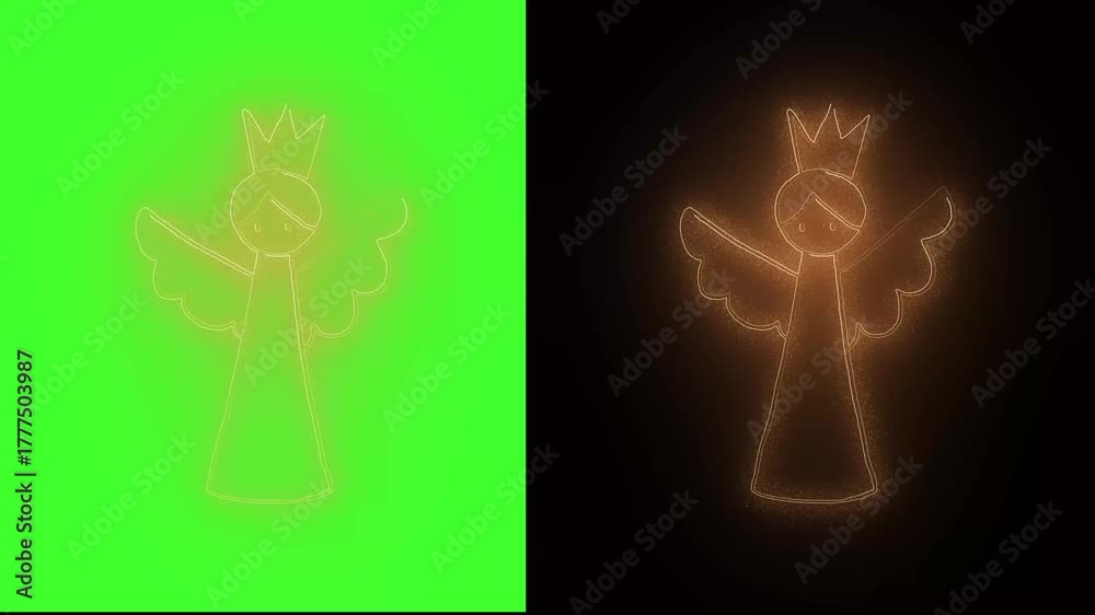 Christmas Golden light colored effect design visual element sign