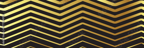 Abstract black and gold charismas and black Friday banner background with golden lines and shapes geometric style. Empty vip royal christmas horizontal banner, poster and backdrop design template.