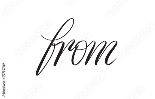 From Elegant Script Flourish Word Vector