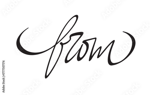 From Fluid Brush Calligraphy Word Vector