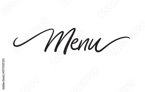 Menu Flourished Calligraphy Typography Vector