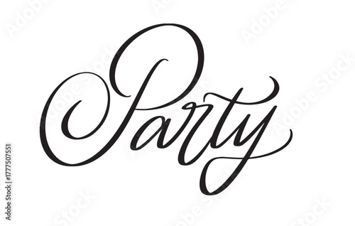 Party Time Brush Calligraphy Vector Design
