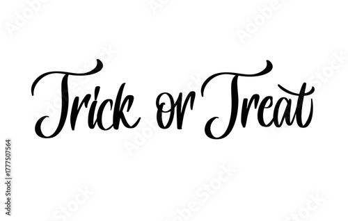 Trick Or Treat Elegant Script Typography Vector