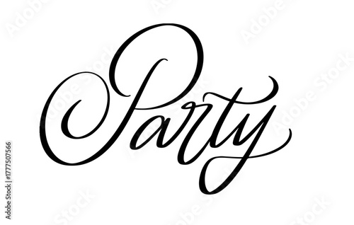 Party Time Brush Calligraphy Vector Design