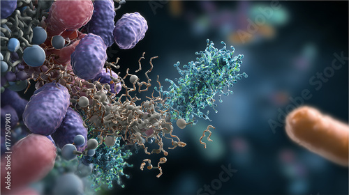 The C1 complex binding to an antibody on a pathogen, initiating the classical pathway of complement activation.