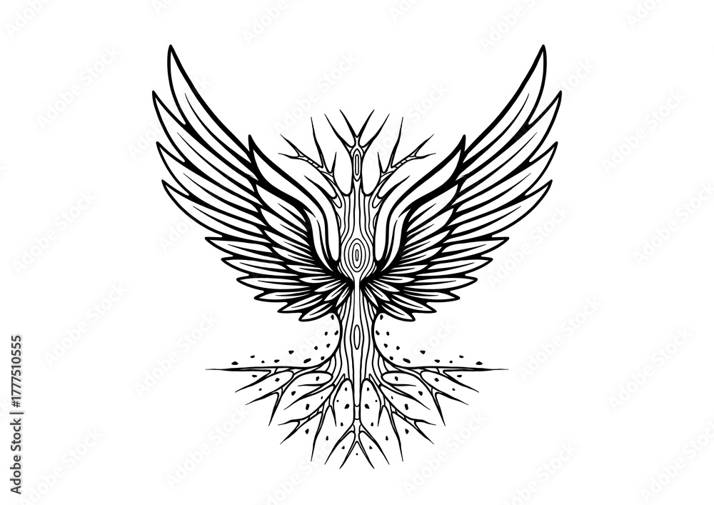 Fototapeta premium vector illustration of an eagle