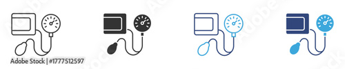 Sphygmomanometer icon set , blood pressure icon, vector illustration .