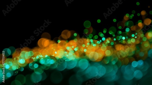 Colorful bokeh light phenomenon in abstract composition. AI generated