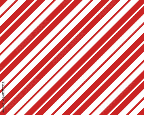 Red and White Diagonal Stripes Vector Pattern. Merry Christmas abstract background vector . Gift wrap paper design for holidays season. Diagonal Lines Background