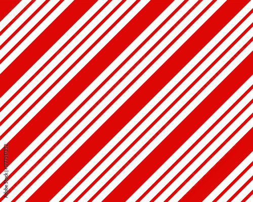 Red and White Diagonal Stripes Vector Pattern. Merry Christmas abstract background vector . Gift wrap paper design for holidays season. Diagonal Lines Background