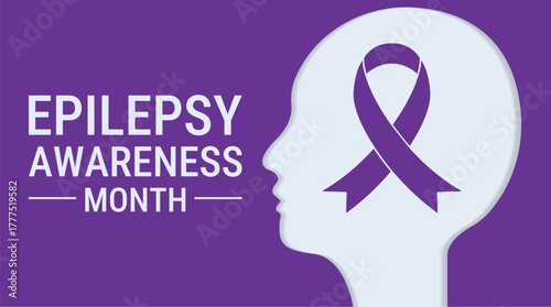 National epilepsy awareness month campaign observed in November banner.