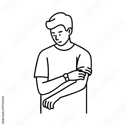 Man rolling up his sleeve to prepare for a vaccination, symbolizing health awareness, medical safety, and preventive healthcare.