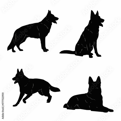 German Shepherd Dog Silhouette