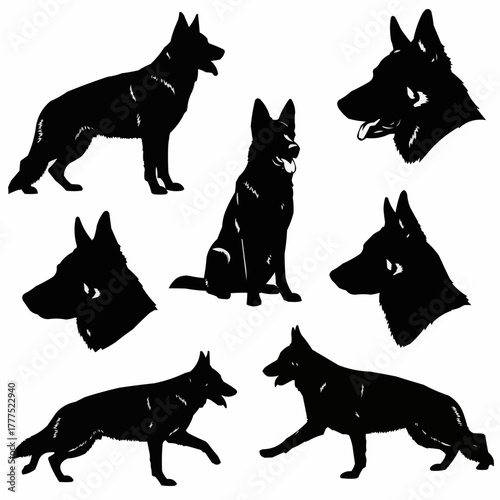 German Shepherd Dog Silhouette