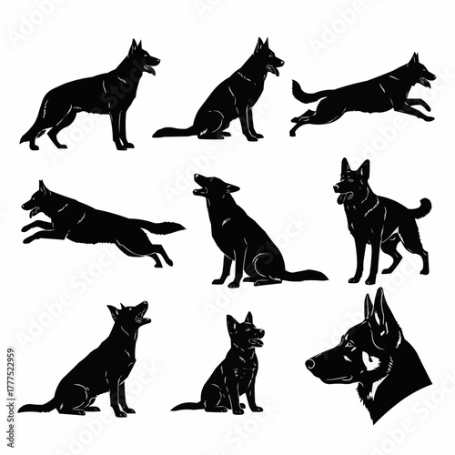 German Shepherd Dog Silhouette