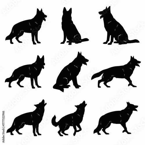 German Shepherd Dog Silhouette