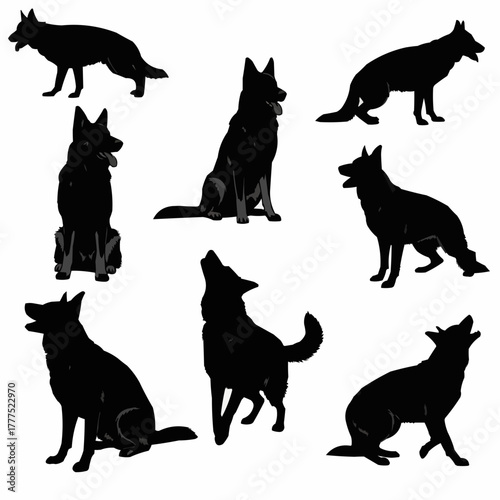 German Shepherd Dog Silhouette