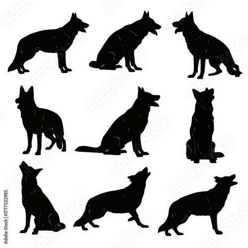 German Shepherd Dog Silhouette
