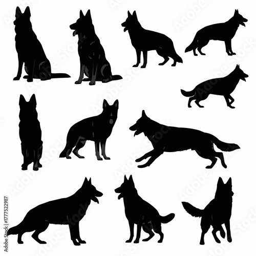 German Shepherd Dog Silhouette