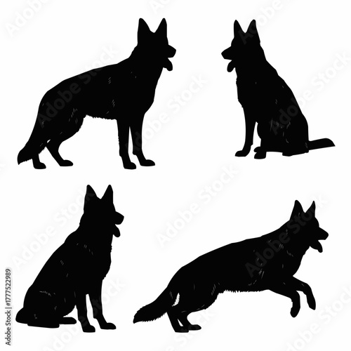 German Shepherd Dog Silhouette