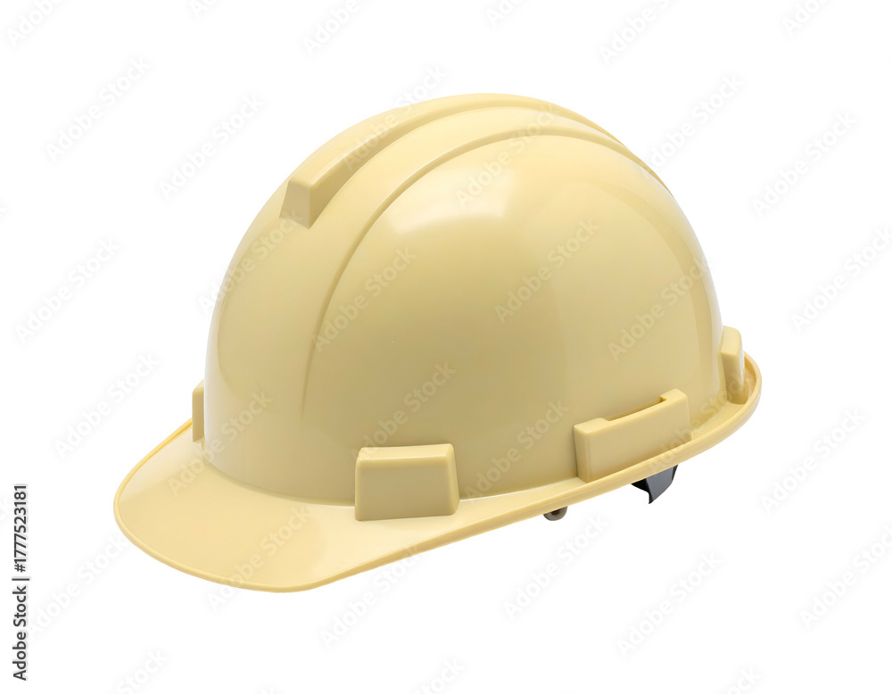 Fototapeta premium Yellow protective hard hat with adjustable strap