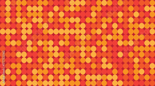 yellow and Orange Circle Pattern Seamless Geometric Background