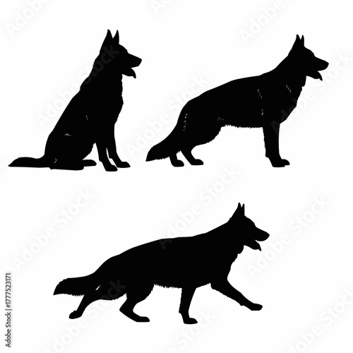 German Shepherd Dog Silhouette