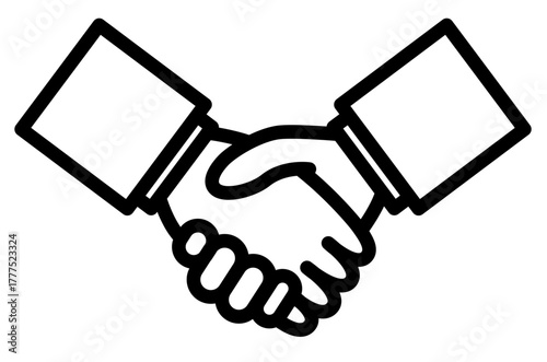 握手、契約成立、協業