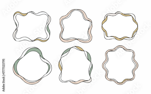 Unique hand drawn frames offering a modern touch for invitations and creative projects, perfect for adding artistic flair to your designs today!