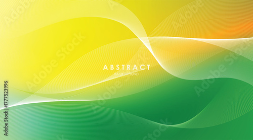 gradient yellow and green color landscape background. poster, banner, and template.