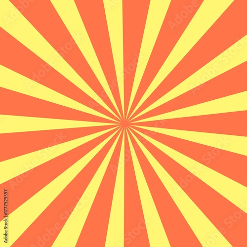 Yellow and orange concentrated lines background illustration