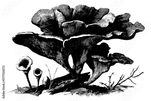 Whispering Mushroom | Clean, isolated vector art for creative projects.