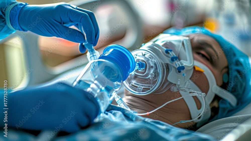 custom made wallpaper toronto digitalClose up of patient on ventilator with medical staff in sterile hospital setting during care